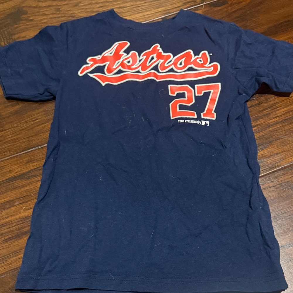Kids Navy Blue Astros Short Sleeve Tee